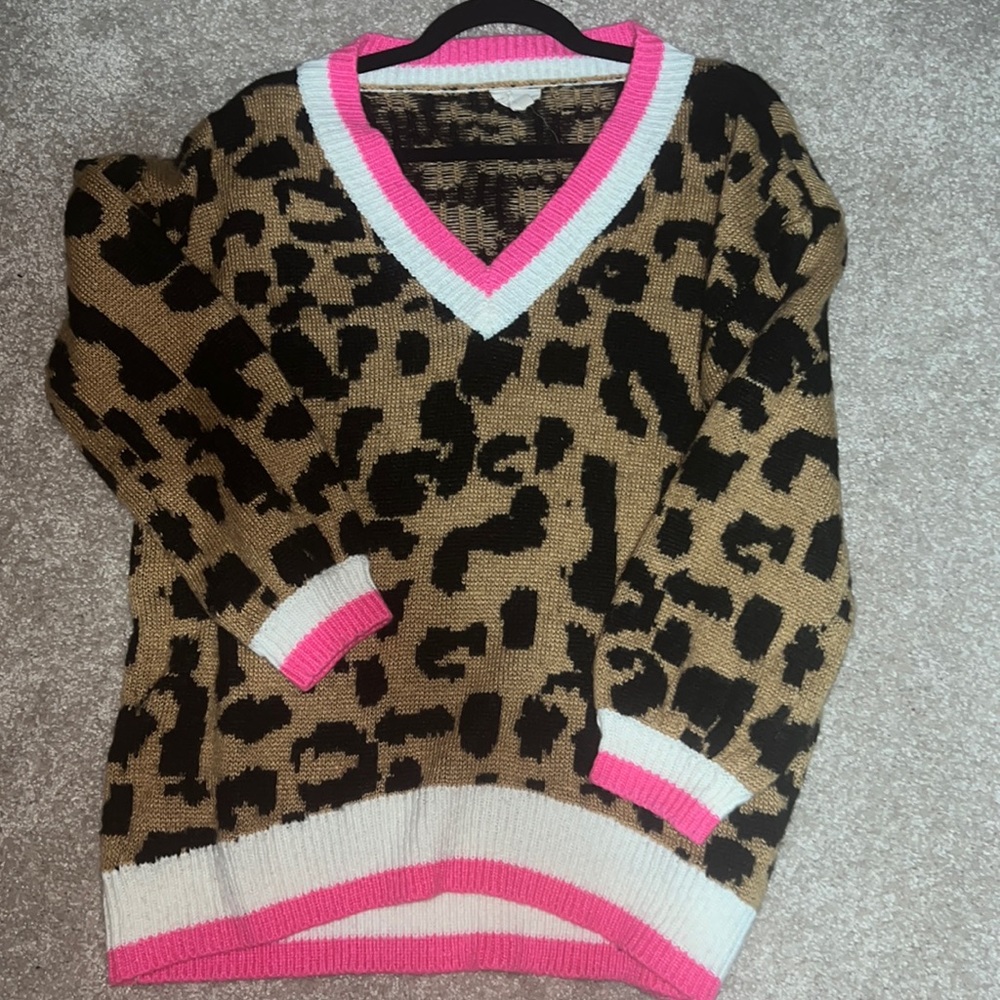 Leopard V-Neck Sweater